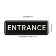 thumbnail image 2 of Uxcell 9"x3" ENTRANCE Sign Acrylic Self Adhesive Door Sticker Wall Sign Black, 2 of 5