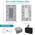 thumbnail image 2 of Outdoor Rug ;x; Reversible Boho Plastic Straw Patio Deck Camping Rugs Indoor Outdoor Portable RV Mat Carpet for Outside Porch Balcony Backyard Beach Pool, 2 of 9