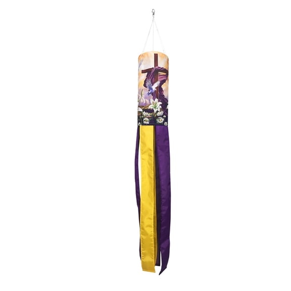 Briarwood Lane Sunrise Easter Cross Windsock Wind Twister 40x6 For Easter Wind Spinner