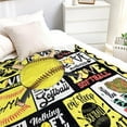 thumbnail image 3 of Softball Gifts for Girls, Softball Blanket 60"x80" Cute Soft Cozy Warm Flannel Blanket for Bed Couch Sofa, Softball Laces Sports Lovers Throw Blanket, 3 of 6