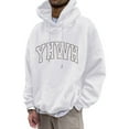 thumbnail image 4 of MIASHUI Men's Basic Pullover Hoodie with Front Pocket and Adjustable Drawstring, Comfortable Casual Wear for Everyday Use White,XL, 4 of 4