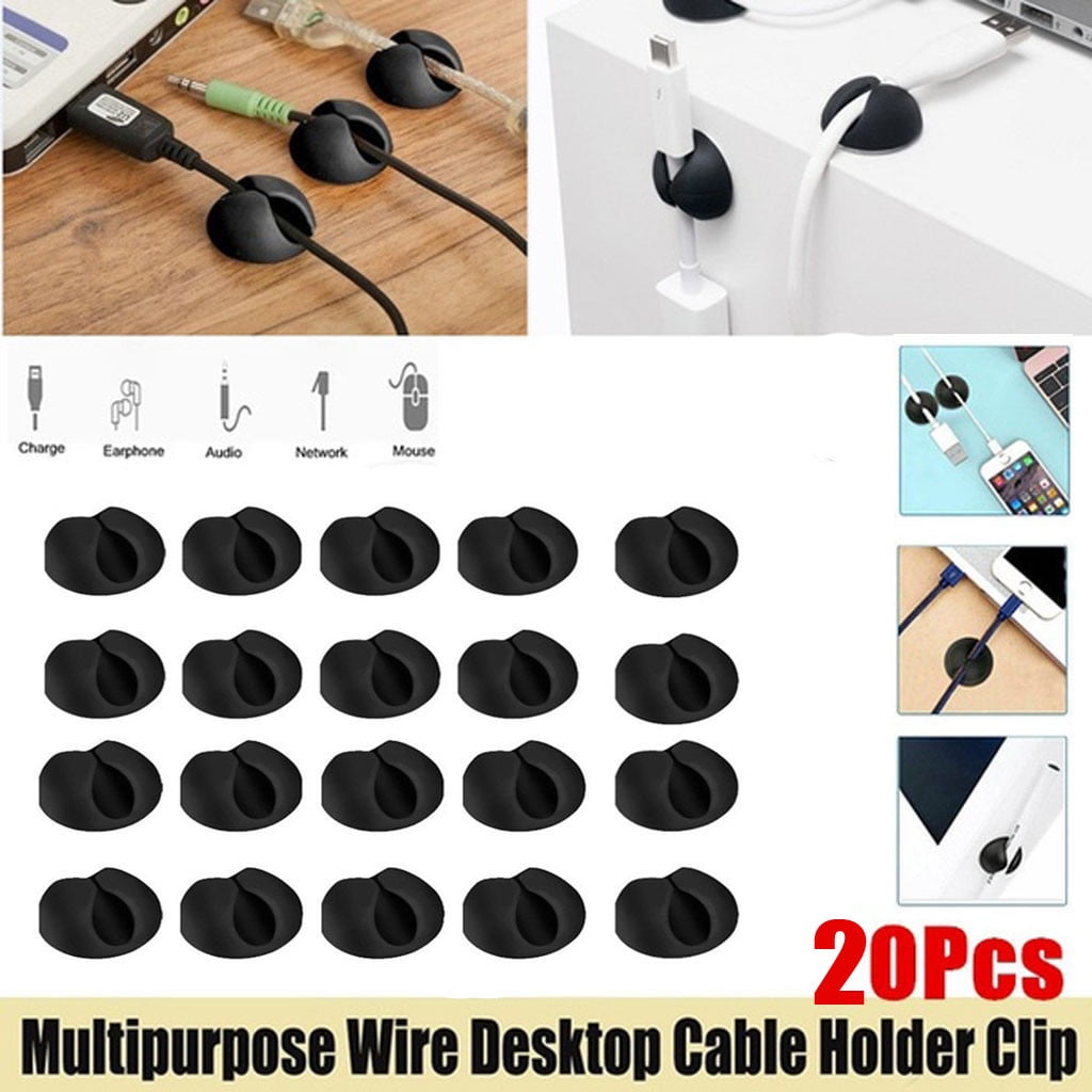 Cable Winder Organizer Wire Storage Charger Cable Holder Clips For Phone Cable 