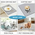 thumbnail image 7 of Coffee Maker Mat for Countertops, Coffee Bar Accessories Fit Under Coffee Machine Mat, 19"x12" Rubber Backed Coffee Pots, Table Mat under Appliance, Dish Drying Mat, Marble Gray for Kitchen Counter, 7 of 7