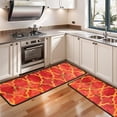 thumbnail image 3 of Kitchen Rugs Sets Of 2,Red Yellow Checkered Pattern Anti Fatigue Kitchen Mat Rugs Non Slip Washable,Decorative Kitchen Floor Mats for Kitchen,Sink,Laundry,17"x47"+17"x47", 3 of 5