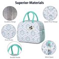 thumbnail image 4 of Lunch Bag Lunch Box for Women Reusable Insulated Lunch Cooler Bags,Large Capacity for Work Travel Picnic,Water-Resistant Blue Grey Baroque Lunch Tote Bag Gifts for Woman Mom Greenish-blue, 4 of 6