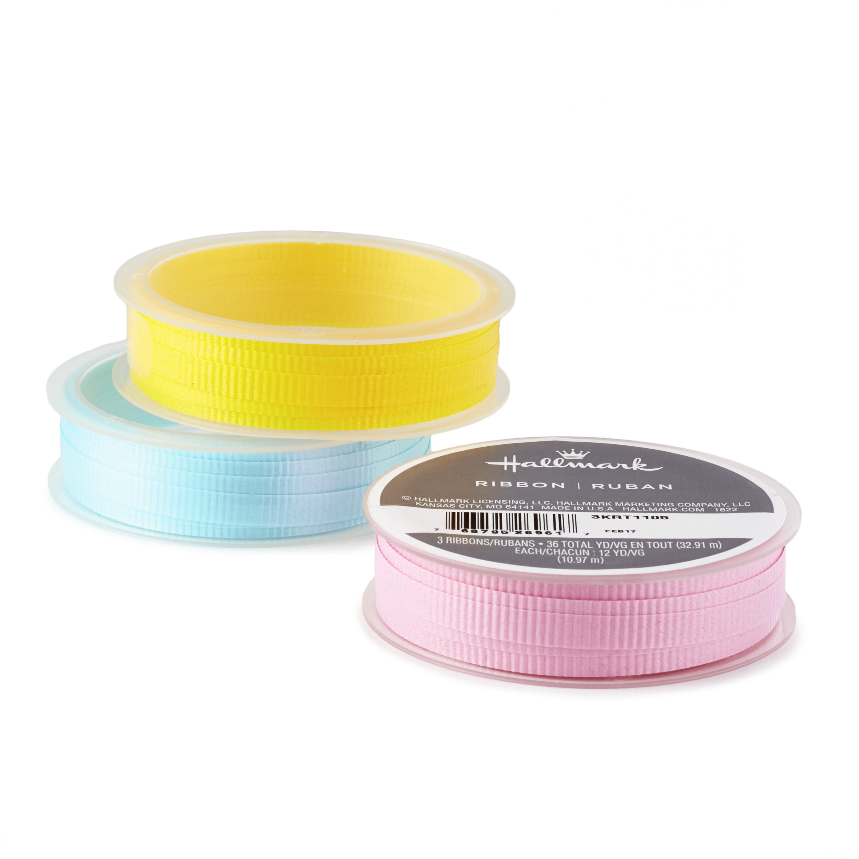 Hallmark 3-Pack Assorted Curling Ribbons (Aqua/Yellow/Pink) 108' Total