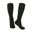 thumbnail image 4 of Balery Buffalo Plaid Dark Green Printed Novelty Socks Men's Women's Crew Socks Sports Socks Knee High Socks Cotton Socks Quirky and Cool Socks, 4 of 9