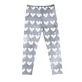 thumbnail image 4 of Girls Boys Sweatpants Full Length Pants Girls Heart Printed Pants High Waist Stretchy Soft Tights Kids Summer Leggings for School Wearing Gray 7 Years, 4 of 5