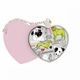 thumbnail image 1 of Ilustración de dibujos animados patron de perro de juguete de texto Bolsa de viaje Mirror maquillaje corazón rosa, 1 of 4