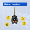 thumbnail image 2 of Eye4Techs Replacement Keyless Remote Head Key Fob for Toyota Camry 2017 FCC HYQ12BDM HYQ12BEL Part Number 89070-02880 8907002880 Pack of 2, 2 of 8