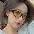 thumbnail image 2 of CSChome Lady Sunglasses Lady Sunglasses Oval Frame Vintage Hip Hop Eye Protection Photo Prop Sunglasses, 2 of 7