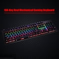 thumbnail image 2 of Amdohai biojee Wired 104-Key Real Mechanical Gaming Keyboard Rainbow Backlit Keyboard For Windows PC Laptop for Game and Office, 2 of 9