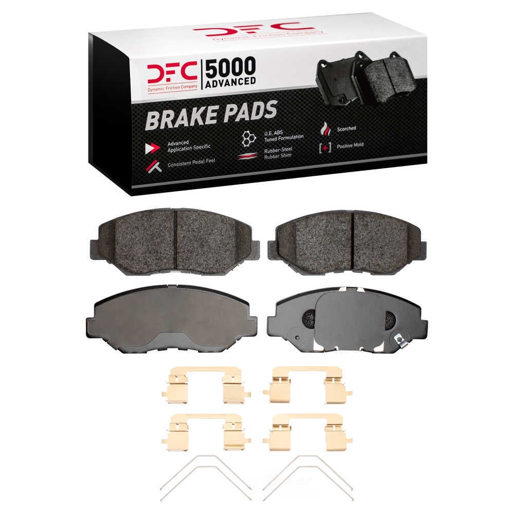 Dynamic Friction Company 1551-0914-03 DFC 5000 Advanced Brake Pads - Ceramic and Hardware Kit - OE