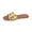 Gold, variant on Willtoo Women's Wide Width Flat Slides Sandals Cut Out Dressy PU Leather Slip on Flats Trendy Summer Casual Shoes
