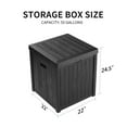 thumbnail image 6 of Ainfox 55 Gallon Patio Storage Deck Box Outdoor Storage Plastic Bench Box 42",Resin Wicker Storage Container Bench Seat (Black), 6 of 7