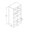 Mainstays 6 Cube Storage Organizer with 1 Drawer, White