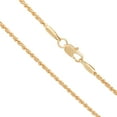 thumbnail image 2 of 2mm 14k Yellow Gold Plated Twisted Rope Choker Chain Necklace, 18 inches, 2 of 7