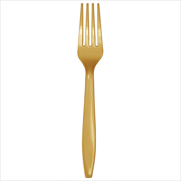 Premium Plastic Forks Bulk Glittering Gold,Pack of 50