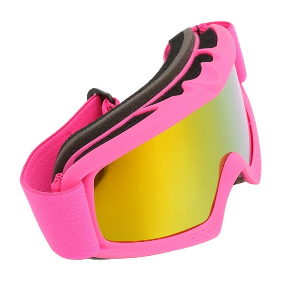 Snow Goggles, Shock Resistance Fog Proof Adjustable UV Protection Kids Ski Glasses HD Coating Lens For Skiing For Kids Pink,Black,Red,Yellow,Blue