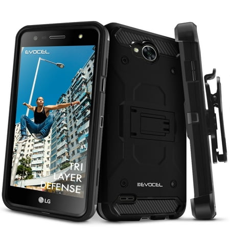 LG X Charge / LG Fiesta Case, Evocel [Belt Clip Holster] [Kickstand] [Tri Layer] [Textured Body] Trio Pro Series Phone Case for LG X Charge / LG Fiesta / LG X Power 2 / LG V7, (Best Fujifilm X Series)