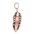 thumbnail image 2 of Sterling Silver Rose-tone Ceramic Swarovski Crystal X Pendant Charm, 2 of 4