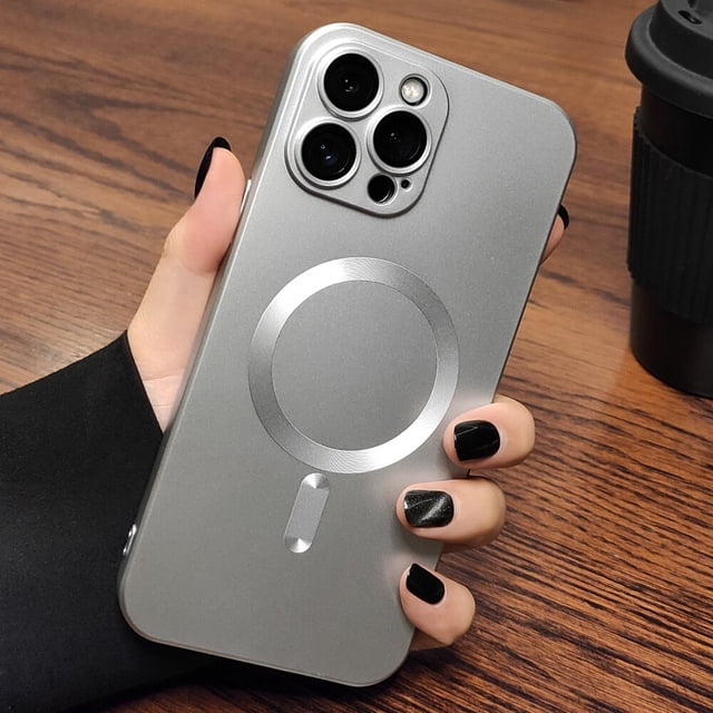 Funda protectora de lente para Magsafe, carcasa de teléfono de carga inalámbrica para iPhone 15, 14, 13, 12, 11 Pro Max, parachoques mate magnético suave