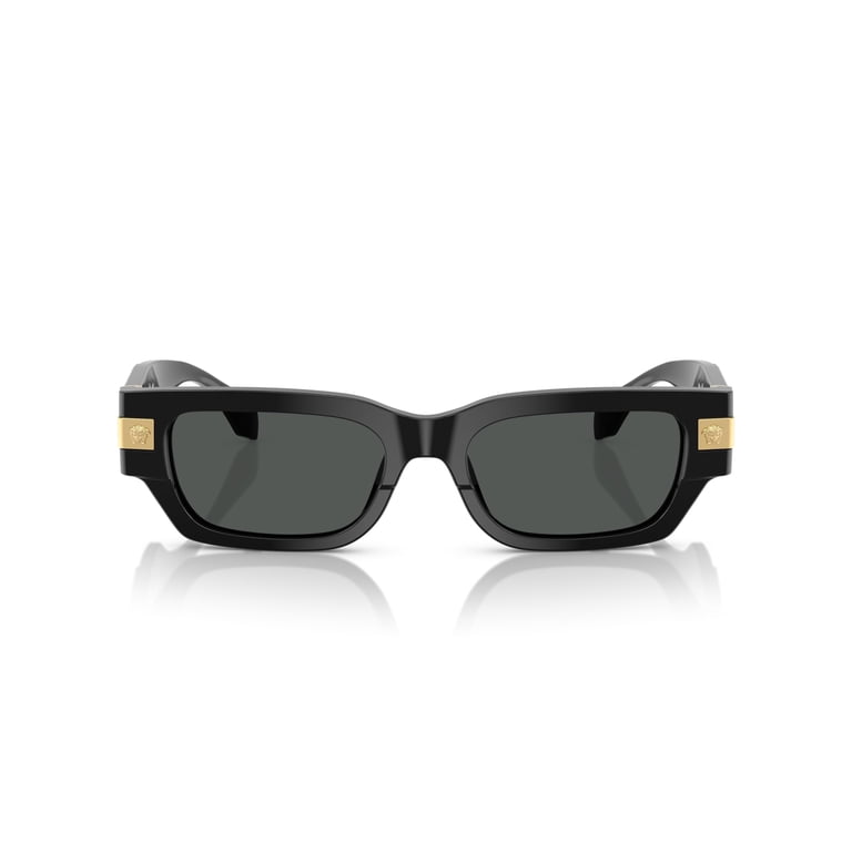 Versace VE4465 GB187 Sunglasses, 53mm, Black Frame with Dark Grey