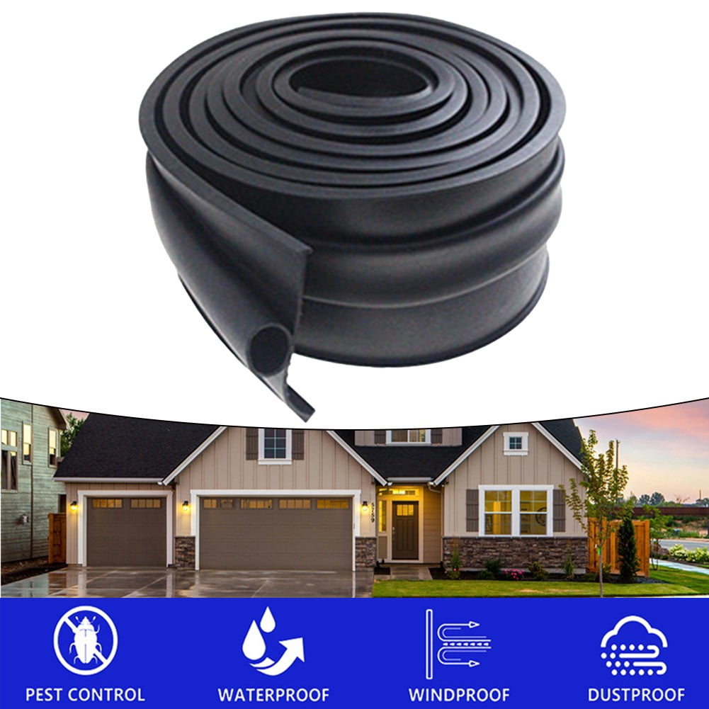Whatever You Like-Garage Door Bottom Seal Strip 3M Rubber Weather Stripping for Wind & Rain Protection, Waterproof Weatherproofing for Sectional & Rolling Doors, Easy Installation"}