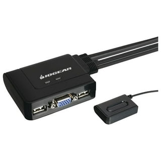 IOGEAR - GCS1744 - 4-Port DualView USB VGA KVMP Switch with audio and  Cables (TAA Compliance)