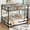 Black, variant on Bunk Bed, Save Space or Split Into 2 Beds, Metal Bunk Bed with Ladder and Safety Guardrail, Space-Saving Bunk Beds with Trundle for Teens & Adults, No Box Spring Needed