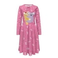 thumbnail image 4 of DISNIMO Girls Koala Long Sleeve Dress for Children Girls Ice Cream Dress Kids Collared Dress Girls Dress for Kids 3-4 Years Girls Bow Dress Kids Pink Collared Dress for Children Dresses for Fall, 4 of 7