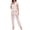 Beige, variant on Satin Pajama Set for Women Button Solid Color Print Short Sleeve Top And Pant Pj Set Soft Sleepwear 2 Piece Outfits Loungewear Sets Beige L