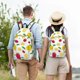 thumbnail image 4 of Disketp Strawberry and Lemon print Canvas Backpack Lightweight Travel Daypack Student Rucksack Laptop Backpack-, 4 of 5