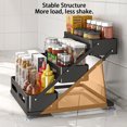 thumbnail image 4 of bedienty Three-Tier Spice Rack Wrought Durable And Sturdy, Stylish And Cabinet black Adjustable guide rai, 4 of 6
