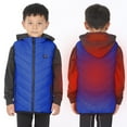 thumbnail image 2 of Feancey Kids Heated Vest Boys Girls USB Electric Heating Waistcoat Winter Sleeveless Rechargeable Puffer Jackets Adjustable Temperature Down Vests Blue 8-9 Years, 2 of 8