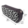 thumbnail image 3 of Lsque Cow Print Black White Printed Big Capacity PU Leather Pencil Case Large Pencil Pouch Stationery Pen Bag Pencil Holder for Teen, 3 of 6
