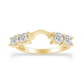 thumbnail image 1 of 5/8 CT Round Cut Natural White Diamond Enhancer Gurad Wedding Ring For Women In 14K Solid Yellow Gold (I-J Color, I1-I2 Clarity, 0.62 Cttw) IGI Certified, 1 of 7