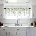 thumbnail image 2 of Valances Curtain Sage Green Floral Kitchen Rod Pocket Short Panels Watercolor Eucalyptus Leaves Retro Window Treatment Topper Curtains for Living Bedroom Farmhouse 1 Panel 54x18 in, 2 of 6