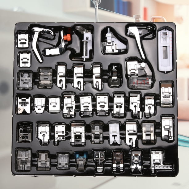 42 piezas de pie de máquina de coser doméstica a presión para Brother Singer Set