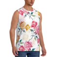 thumbnail image 2 of Bingfone Colorful Flowers Pattern Men's Tank Tops Workout Sleeveless Tee Shirts Running Beach Tanks for Men-Medium, 2 of 7
