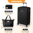 thumbnail image 6 of COBIZI 5 Piece Luggage Sets with Wheels, Hardshell 5 Pc Suitcases with TSA Lock Hardside & Lightweight 5-Piece Hardshell Luggage Sets for Travel 20in 24in 28in(Dark Black), 6 of 9