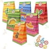 Kitticcino 24PCS Mexican Fiesta Paper Bags Candy Treat Favors Bags Cinco De Mayo Party Bags Taco Bar Decorations for Mexico Birthday Party Supplies Gift With Muchas Gracias Thank You Stickers