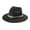 Black, variant on Classic Panama Fedora Hat Wide Brim Hat with Gold Chain Decor Unisex Vintage Casual Hat for Women Men Daily Commute Party Travel All Season Wear,M