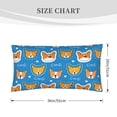 thumbnail image 2 of Kdxio Corgi Dog Face Pattern Pillowcase with Envelope Closure,20" x 36" Pillow Cases,Gifts for Men or Women-No pillow, 2 of 5