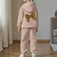 thumbnail image 7 of Tiweut Girls 2pcs Outfits Winter Lined Bow Print Hoodie and Joggers Tracksuit Cloth Suit,6-7 Y, 7 of 7