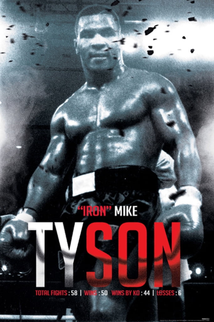 Iron Mike Tyson Boxing Record Sports Cool Wall Decor Art Print Poster 24x36