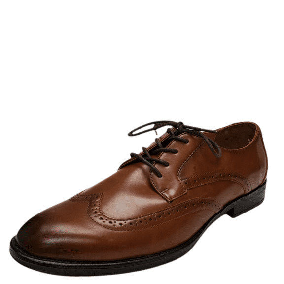 Alfani Mens Leyden Brogue Wingtip Lace-up Oxfords  Cognac Brown 9M