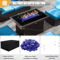 thumbnail image 4 of 7 Piece Patio Furniture Set with 44" Propane Gas Fire Pit Table, Outdoor Sectional Conversation Set Wicker Rattan Sofa Set with Coffee Table, 4 of 7