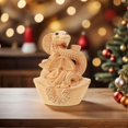 thumbnail image 2 of Chinese Snake Statue Hand Carved Wooden Feng Shui Decoration Statue, 2 of 5