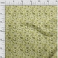 thumbnail image 3 of oneOone Cotton Poplin Olive Green Fabric Asian Japanese Floral Fabric For Sewing Printed Craft Fabric By The Yard 56 Inch Wide, 3 of 4